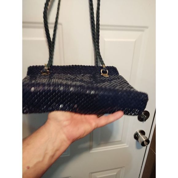 Unbranded Blue Sequin Hand Bag - Picture 6 of 11